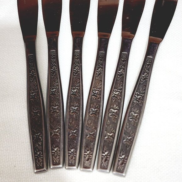 6 Stanley Roberts La Spana Dinner Knives 8.5" Rogers Co. stainless flatware - Picture 2 of 9